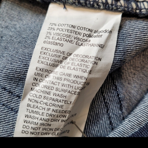 Rafaella Weekend Women SZ 6P Slimming Ribbon Trim cropped dk. Wash - Picture 3 of 6